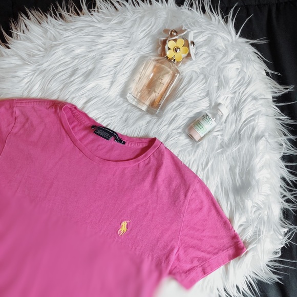 PINK POLO RALPH LAUREN SPORT T-SHIRT - Picture 1 of 5